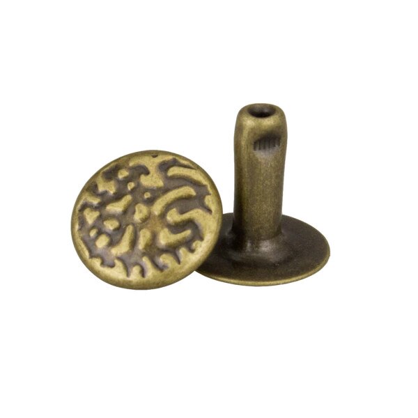 TSCR.Antique Brass.01.jpg Textured Single Cap Rivets Image